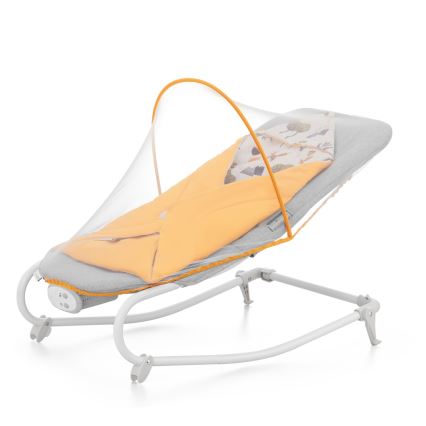 KINDERKRAFT - Espreguiçadeira vibratória para bebé com melodia FELIO 2 amarelo