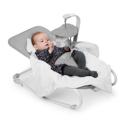 KINDERKRAFT - Espreguiçadeira vibratória para bebé com melodia FELIO 2 cinzento
