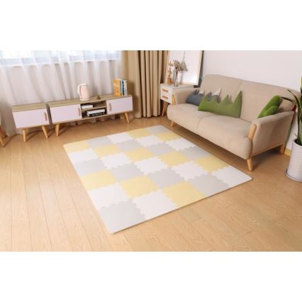 KINDERKRAFT - Puzzle de espuma LUNO 30pcs cinza/amarelo