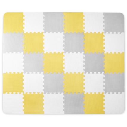 KINDERKRAFT - Puzzle de espuma LUNO 30pcs cinza/amarelo