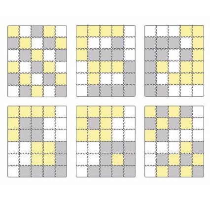 KINDERKRAFT - Puzzle de espuma LUNO 30pcs cinza/amarelo