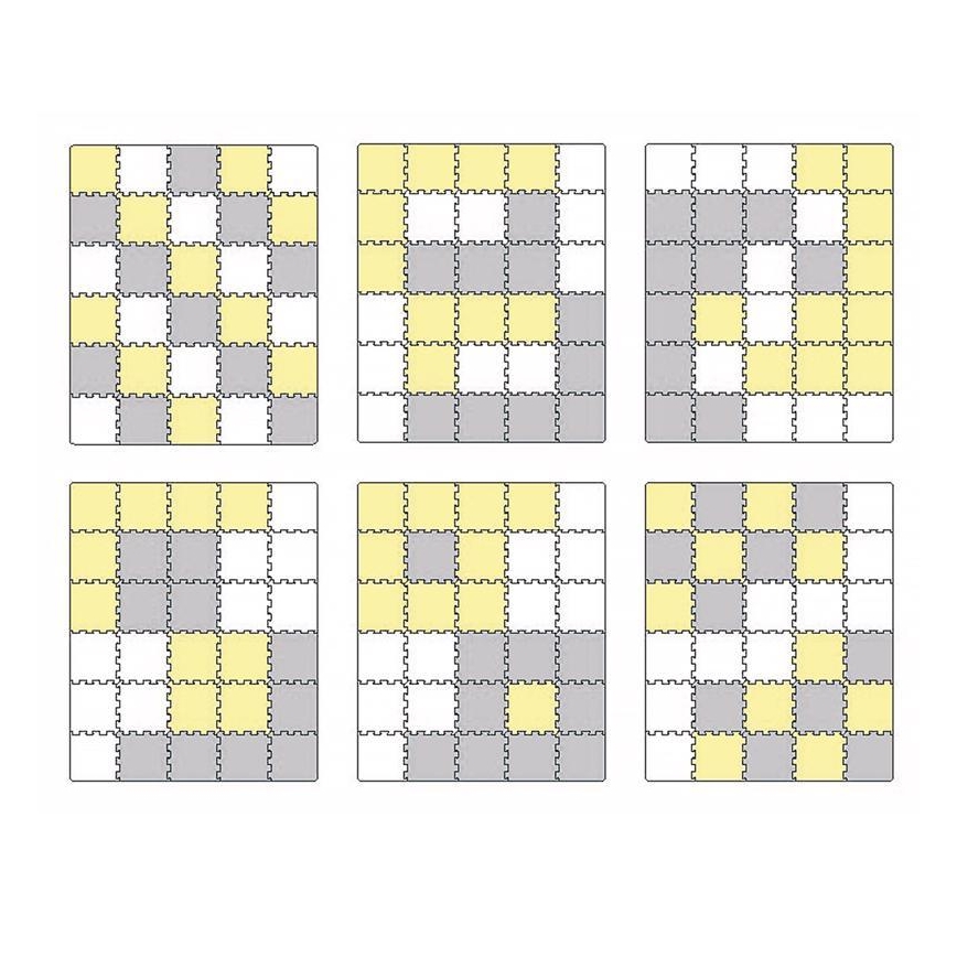 KINDERKRAFT - Puzzle de espuma LUNO 30pcs cinza/amarelo