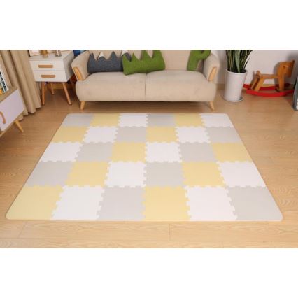 KINDERKRAFT - Puzzle de espuma LUNO 30pcs cinza/amarelo
