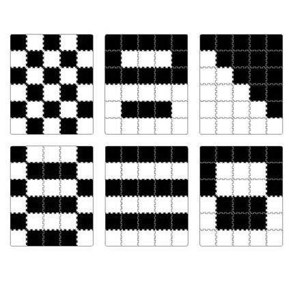 KINDERKRAFT - Puzzle de espuma LUNO 30pcs preto/branco