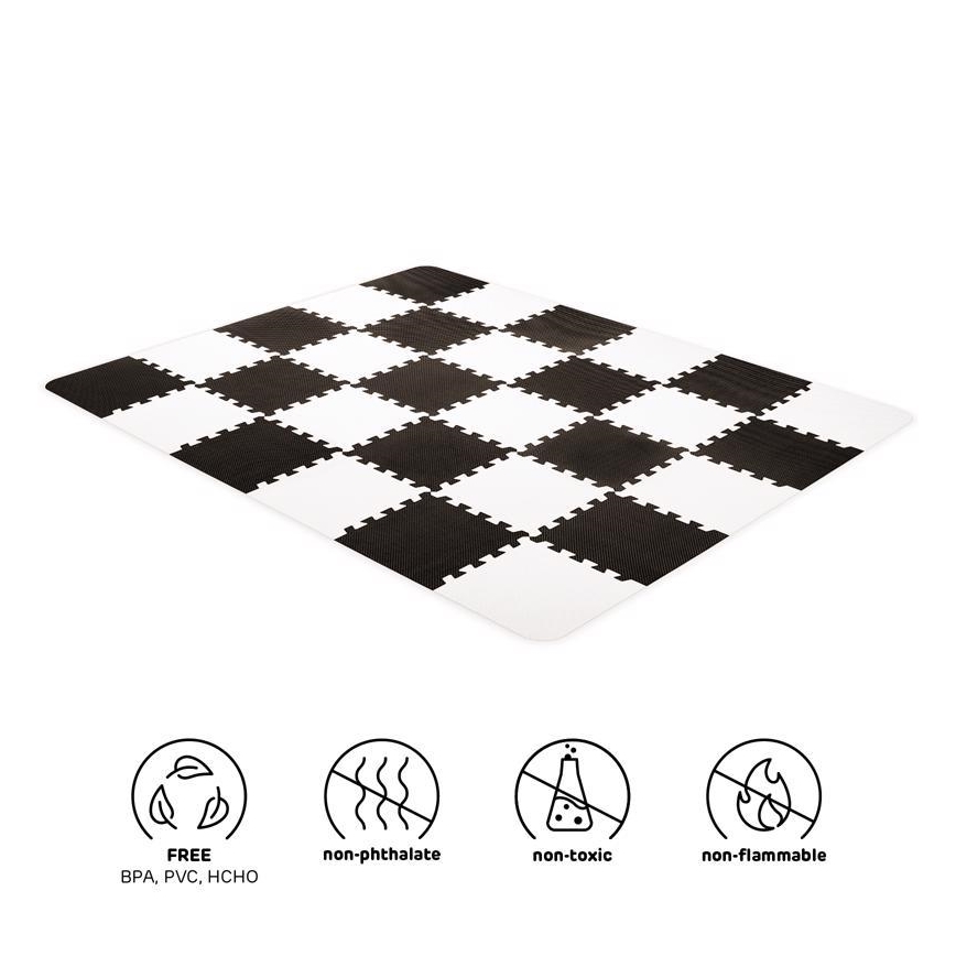 KINDERKRAFT - Puzzle de espuma LUNO 30pcs preto/branco