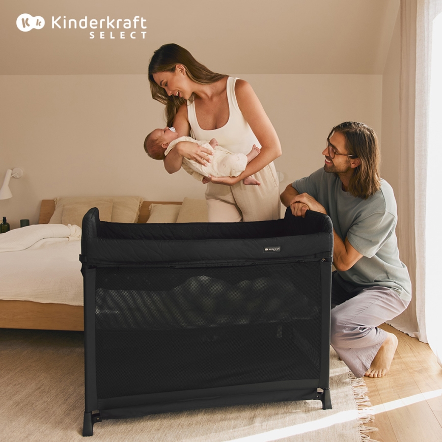 KINDERKRAFT SELECT - Berço de viagem MOON DREAM preto