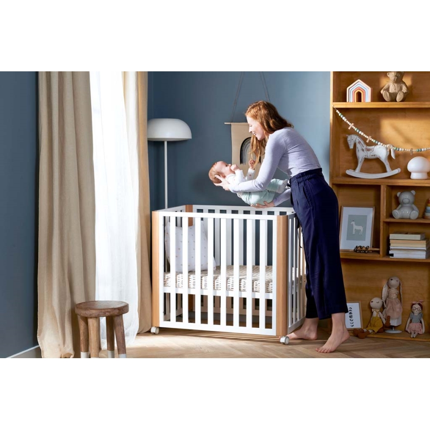 KINDERKRAFT SELECT - Berço infantil 4 em 1 KOYA Premium faia/pinho