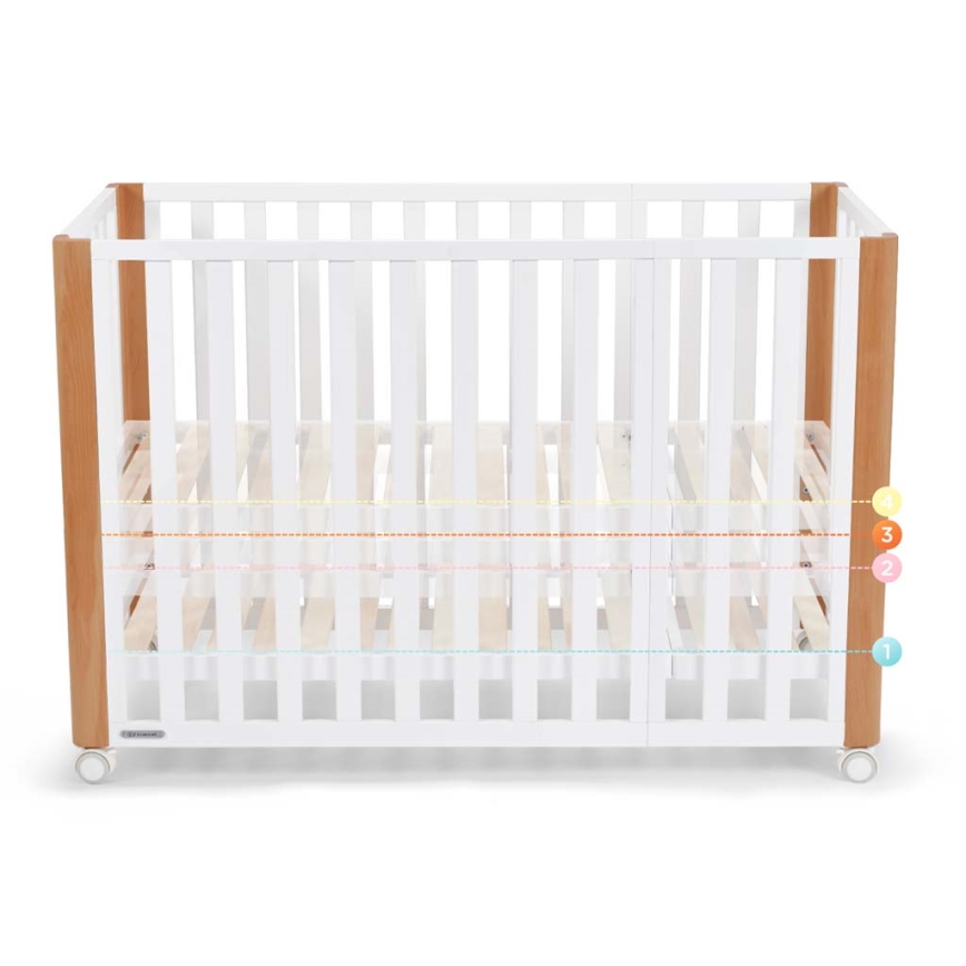KINDERKRAFT SELECT - Berço infantil 4 em 1 KOYA Premium faia/pinho