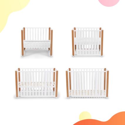 KINDERKRAFT SELECT - Berço infantil 4 em 1 KOYA Premium faia/pinho
