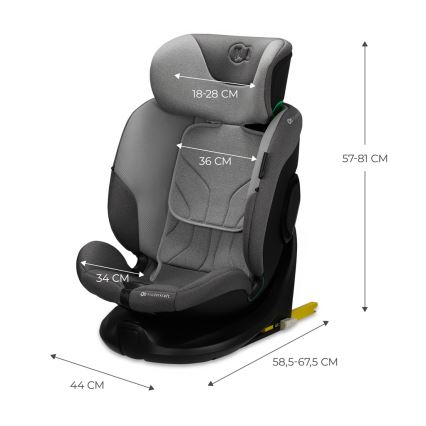 KINDERKRAFT SELECT - Cadeira auto I-FIX (40-150 cm) Cool cinzento
