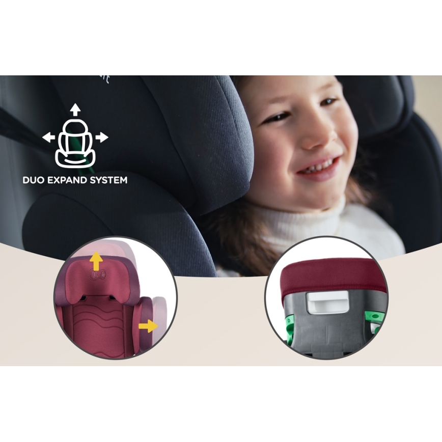 KINDERKRAFT SELECT - Cadeira auto XPAND 2 i-Tamanho (100-150 cm) Premium Cherry pearl