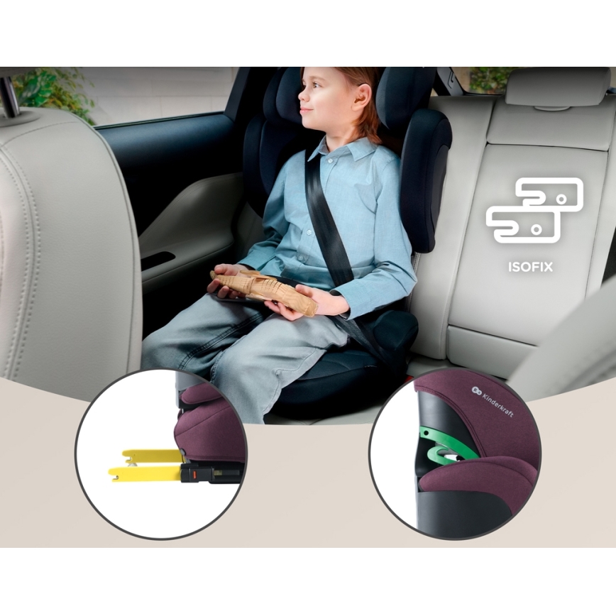 KINDERKRAFT SELECT - Cadeira auto XPAND 2 i-Tamanho (100-150 cm) Premium Cherry pearl