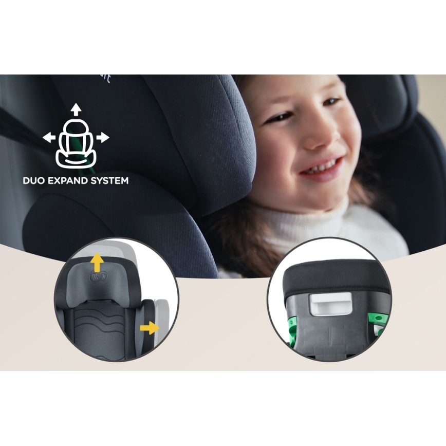 KINDERKRAFT SELECT - Cadeira auto XPAND 2 i-Tamanho (100-150cm) Premium Graphite preto