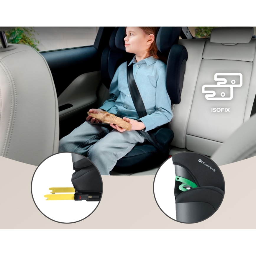 KINDERKRAFT SELECT - Cadeira auto XPAND 2 i-Tamanho (100-150cm) Premium Graphite preto