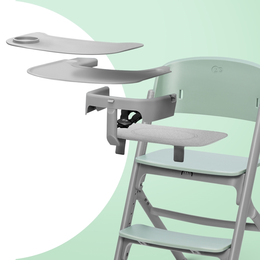 KINDERKRAFT SELECT - Cadeira de refeição para criança 3em1 LIVY Premium Olive verde
