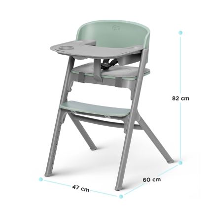 KINDERKRAFT SELECT - Cadeira de refeição para criança 3em1 LIVY Premium Aster rosa + espreguiçadeira CALMEE