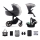 KINDERKRAFT SELECT - Carrinho de bebé combinado 3em1 PRIME 2 Premium Shadow cinzento + assento de automóvel