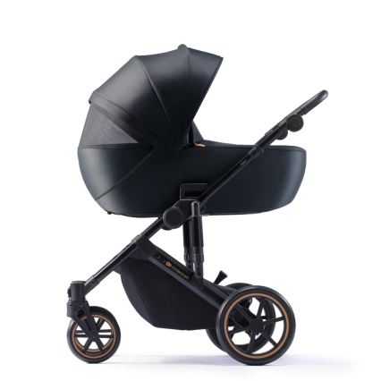 KINDERKRAFT SELECT - Carrinho de bebé combinado 3em1 PRIME 2 Premium Venezian preto + assento de automóvel