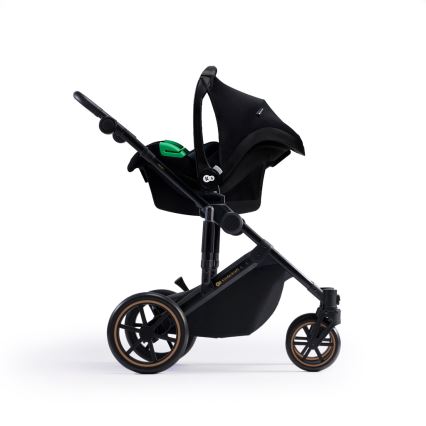KINDERKRAFT SELECT - Carrinho de bebé combinado 3em1 PRIME 2 Premium Venezian preto + assento de automóvel