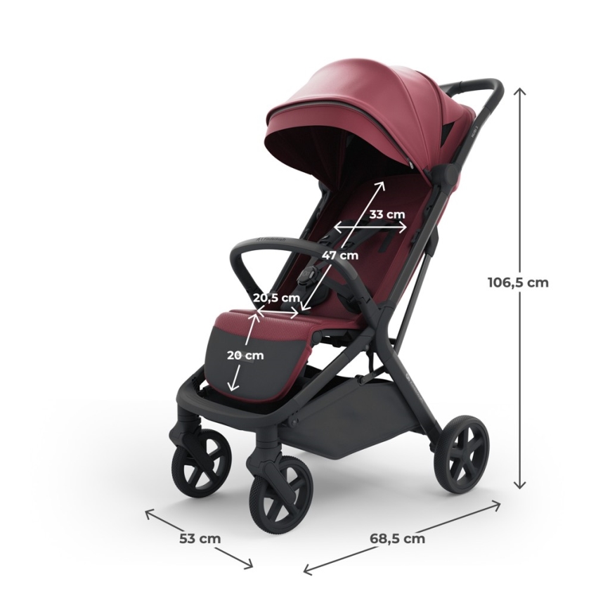 KINDERKRAFT SELECT - Carrinho desportivo NUBI 3 Dark Ruby