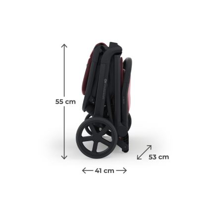 KINDERKRAFT SELECT - Carrinho desportivo NUBI 3 Dark Ruby