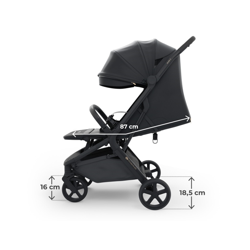 KINDERKRAFT SELECT - Carrinho desportivo NUBI 3 Preto Meia-Noite