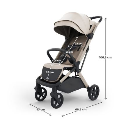 KINDERKRAFT SELECT - Carrinho desportivo NUBI 3 Sand Beige