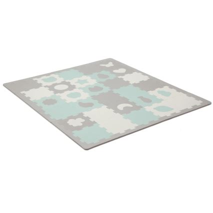 KINDERKRAFT - Puzzle de espuma LUNO 30pcs cinzento/menta