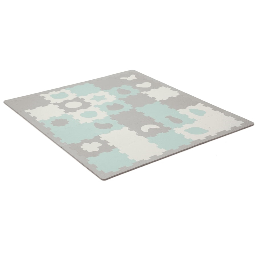 KINDERKRAFT - Puzzle de espuma LUNO 30pcs cinzento/menta