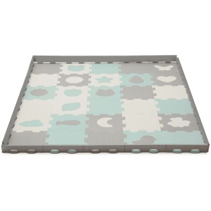 KINDERKRAFT - Puzzle de espuma LUNO 30pcs cinzento/menta