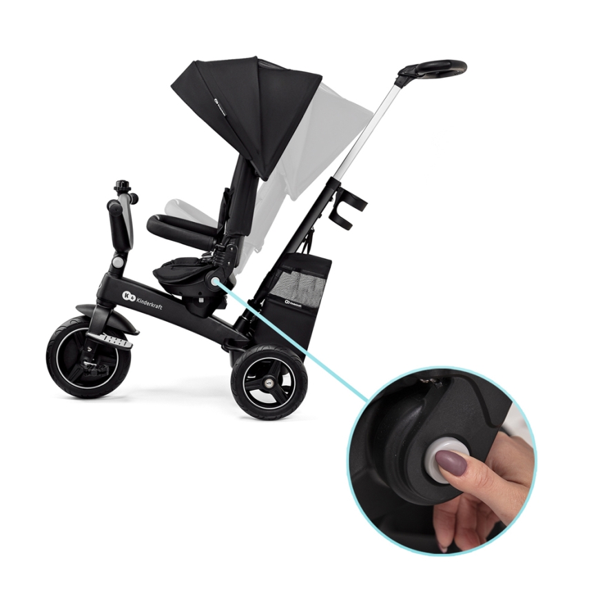 KINDERKRAFT SELECT - Triciclo de criança 5em1 EASYTWIST Premium preto
