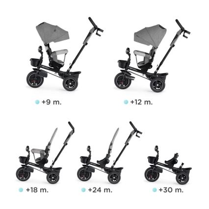 KINDERKRAFT - Triciclo de criança 5em1 SPINSTEP cinzento