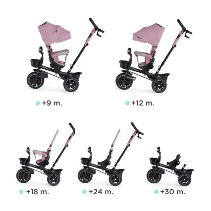KINDERKRAFT - Triciclo de criança 5em1 SPINSTEP rosa