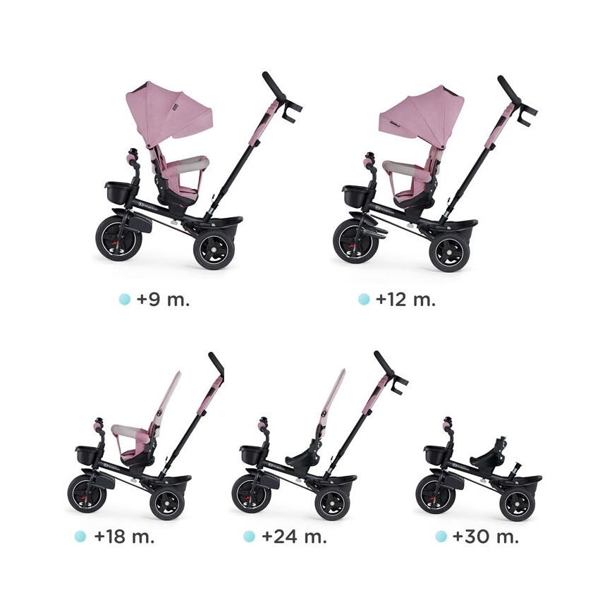 KINDERKRAFT - Triciclo de criança 5em1 SPINSTEP rosa