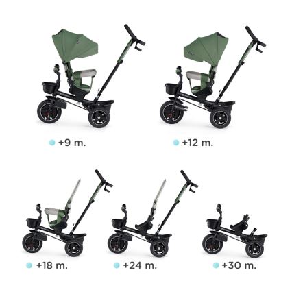 KINDERKRAFT SELECT - Triciclo de criança SPINSTEP Premium verde