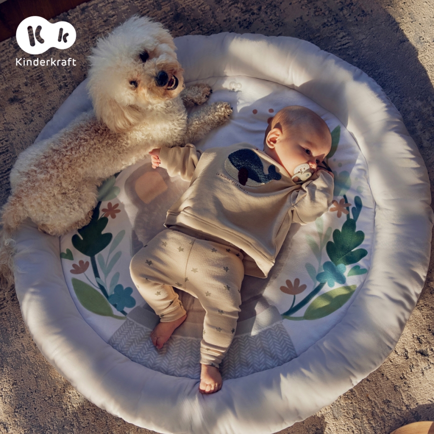 KINDERKRAFT - Tapete de actividades infantil COZYPLAY cinzento