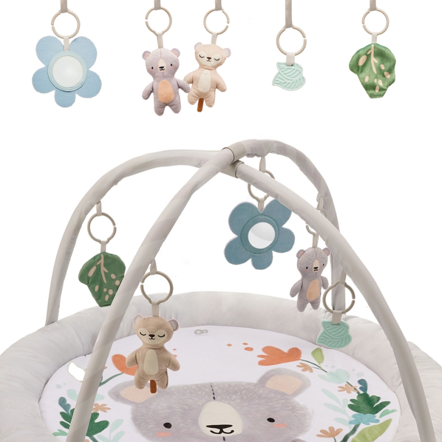 KINDERKRAFT - Tapete de actividades infantil COZYPLAY cinzento