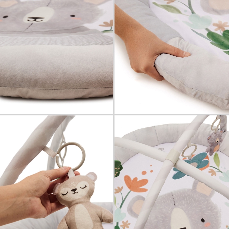 KINDERKRAFT - Tapete de actividades infantil COZYPLAY cinzento