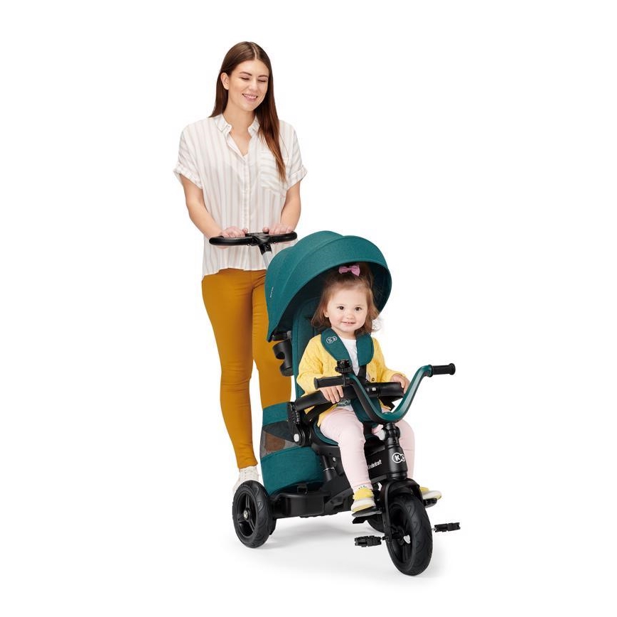 KINDERKRAFT - Triciclo infantil 5v1 EASYTWIST verde/preto