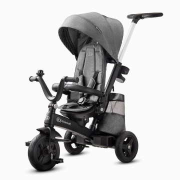 KINDERKRAFT - Triciclo para crianças 5v1 EASYTWIST cinzento/preto