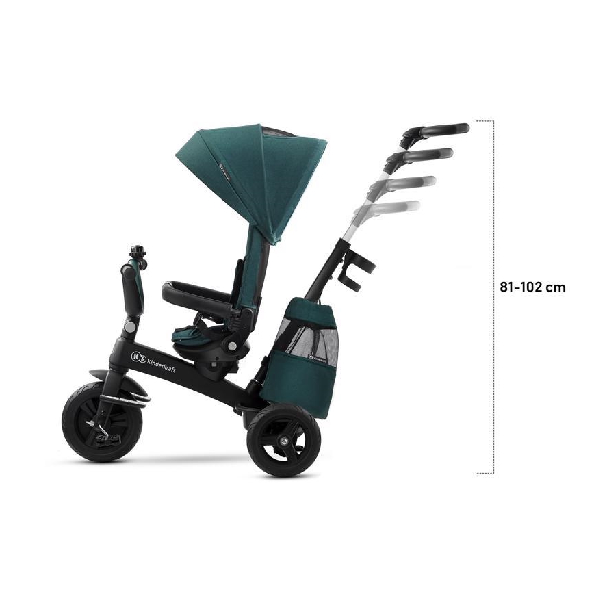 KINDERKRAFT - Triciclo para crianças 5v1 EASYTWIST cinzento/preto