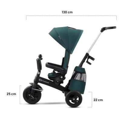 KINDERKRAFT - Triciclo para crianças 5v1 EASYTWIST cinzento/preto