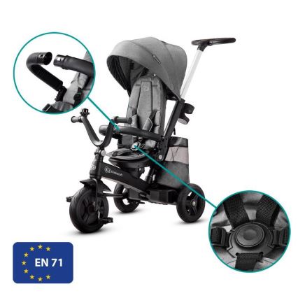 KINDERKRAFT - Triciclo para crianças 5v1 EASYTWIST cinzento/preto