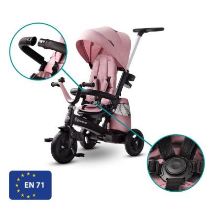 KINDERKRAFT - Triciclo para crianças 5v1 EASYTWIST rosa/preto