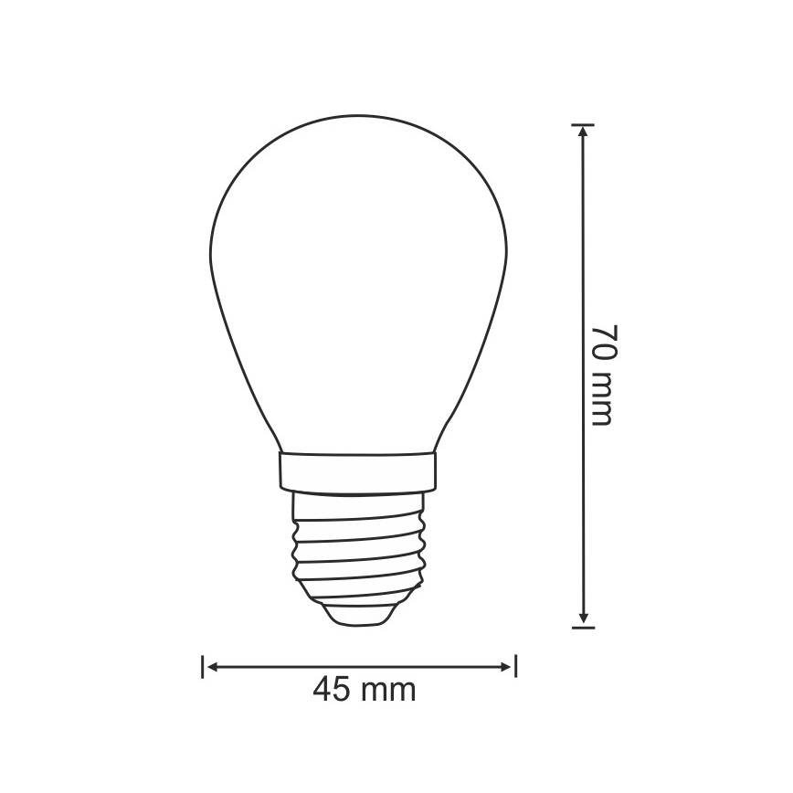 CONJUNTO 2x Lâmpada LED PARTY E27/0,5W/36V 2200K