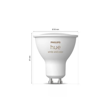 Kit inicial Philips Hue WHITE AND COLOR AMBIANCE 3xGU10/4,2W 2000-6500K + dispositivo de ligação