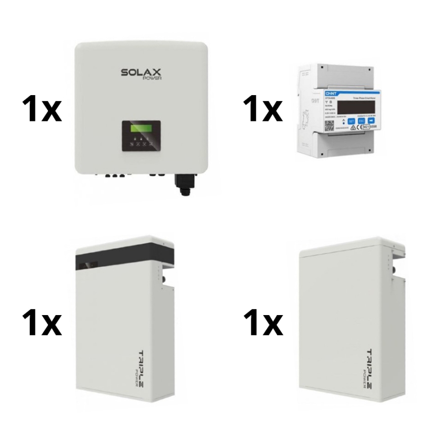 Kit solar: 15kW SOLAX conversor 3p + 11,6 kWh TRIPLE Power pilha V2 + medidor elétrico 3p