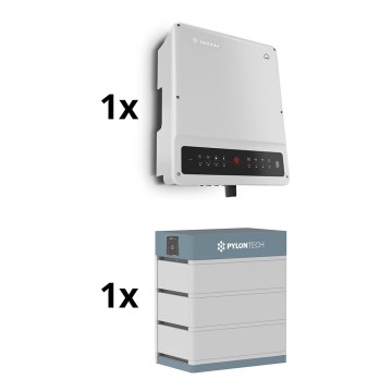 Kit solar GOODWE -10kW GOODWE conversor híbrido 3f+10,65kWh bateria PYLONTECH