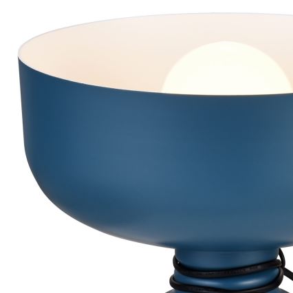 Candeeiro de mesa ABEL 1xE27/11W/230V azul