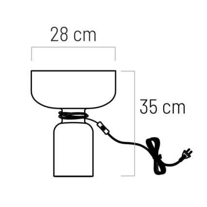 Candeeiro de mesa ABEL 1xE27/11W/230V azul
